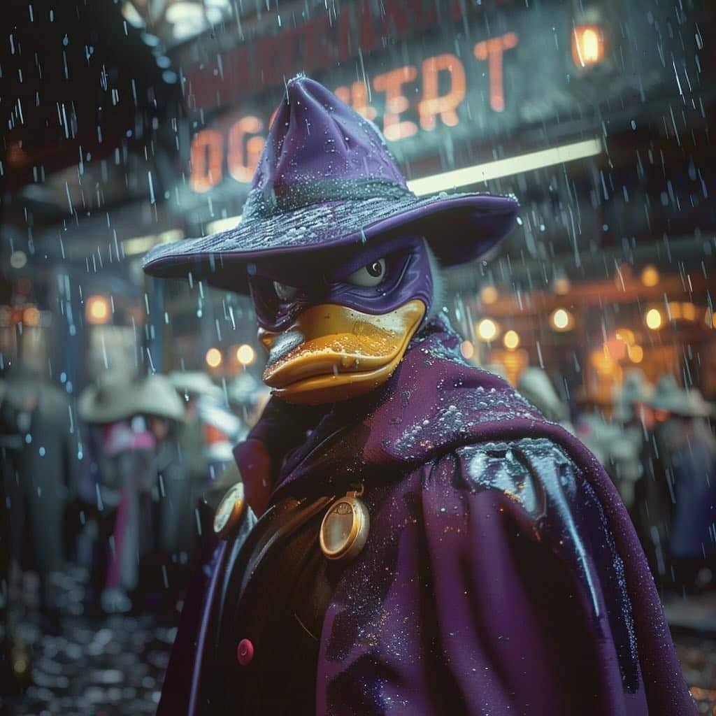 Искусственный интеллект создал DARKWING DUCK в стиле Power Rangers 1990х годов