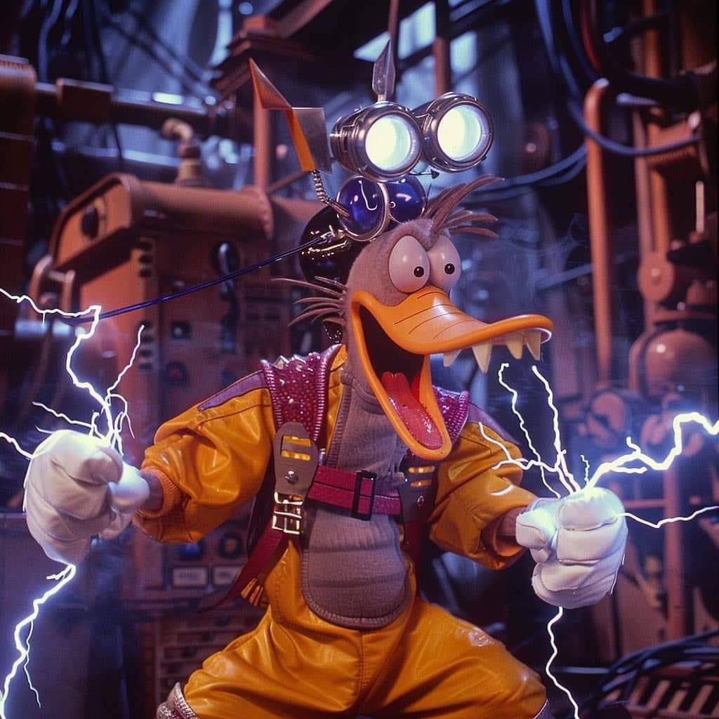 Искусственный интеллект создал DARKWING DUCK в стиле Power Rangers 1990х годов